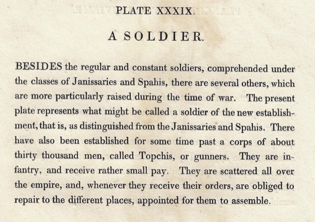 “A Soldier” from Dalvimart’s The Costume of Turkey, 1802, photograph 9