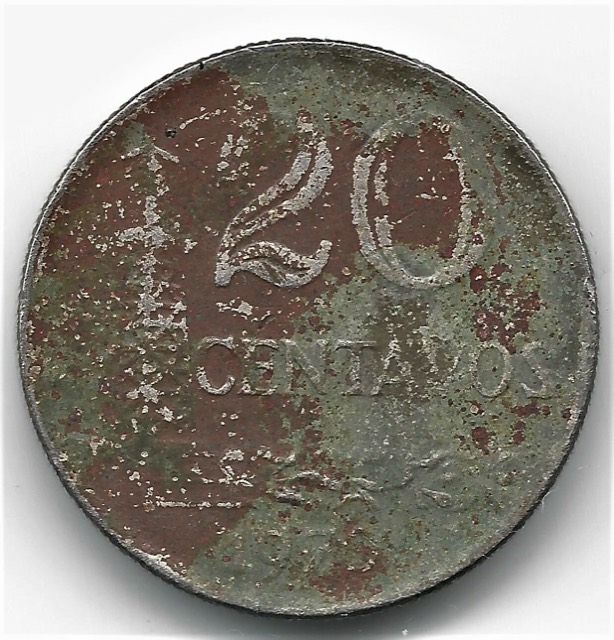 Brazil, 20 Centavos, 1970, Liberty Head and Oil Derrick