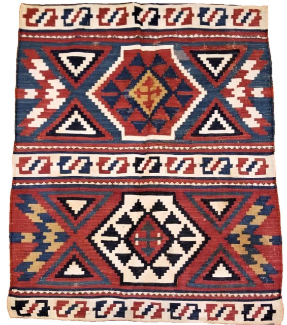 Antique Shirvan Kilim Bag Face, Caucasus