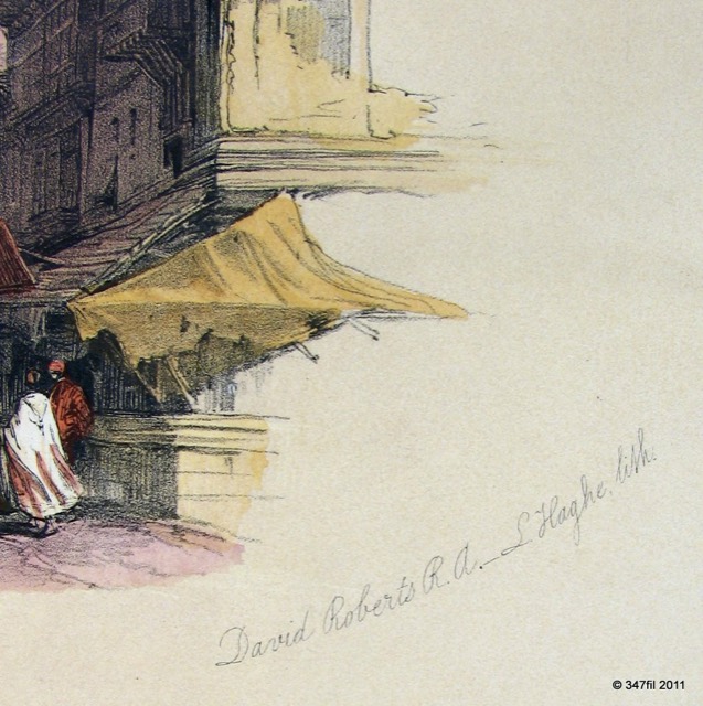 David Roberts, "Street Scene in Cairo", Egypt and Nubia, 1849, photograph 5