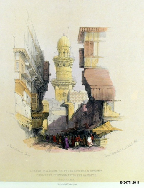David Roberts, "Street Scene in Cairo", Egypt and Nubia, 1849, photograph 8