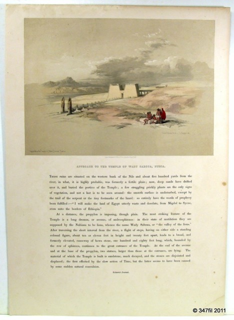 David Roberts, Approach to the Temple of Wady Saboua, Nubia