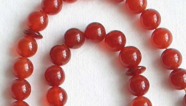 Carnelian Worry Beads with Silver Tassel, 66 Count, photograph 4