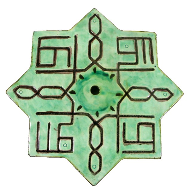Large Kutahya Eight-Pointed Star Tile