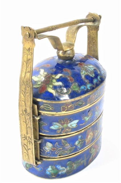 Chinese Cloisonné Enamel Stacking Spice Box, photograph 8