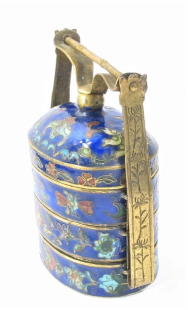 Chinese Cloisonné Enamel Stacking Spice Box, photograph 10