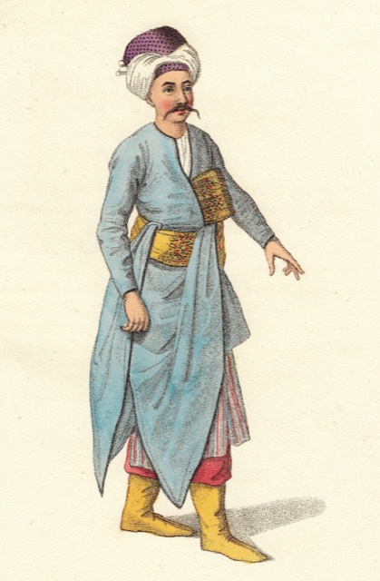 “A Tchocadar”, Dalvimart Plate, The Costume of Turkey, 1802