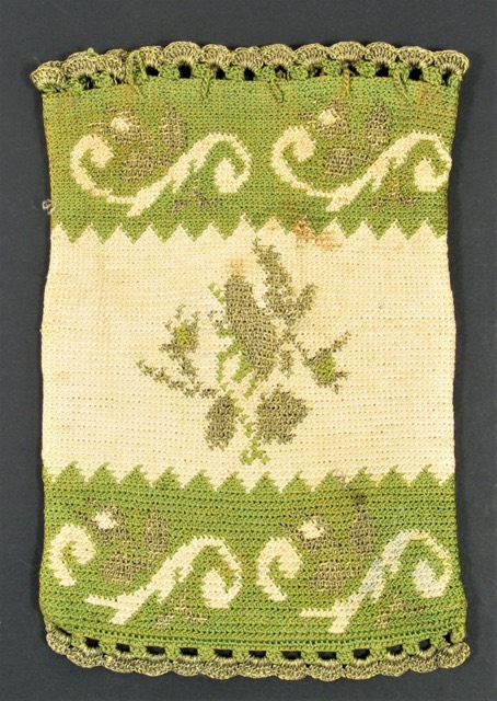 Ottoman Silk Coin Purse with Gilt Silver Threads