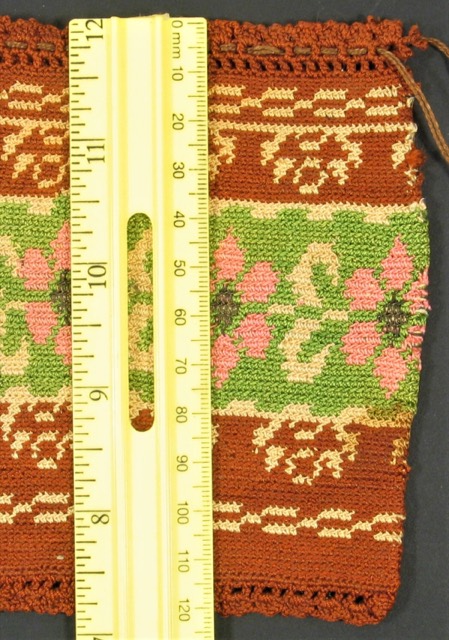 Anatolian Coin Purse in Coral, Green, and Cream Silks, photograph 4