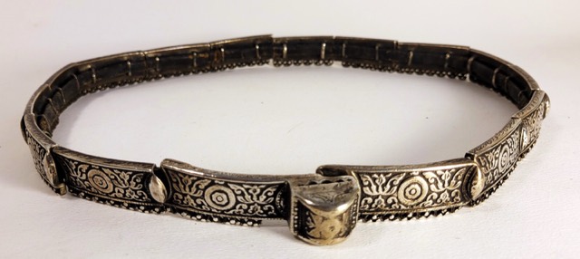 Caucasian Niello Silver Belt with Russian Maker's Mark