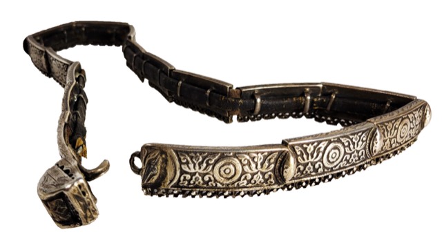 Caucasian Niello Silver Belt with Russian Maker's Mark, photograph 2