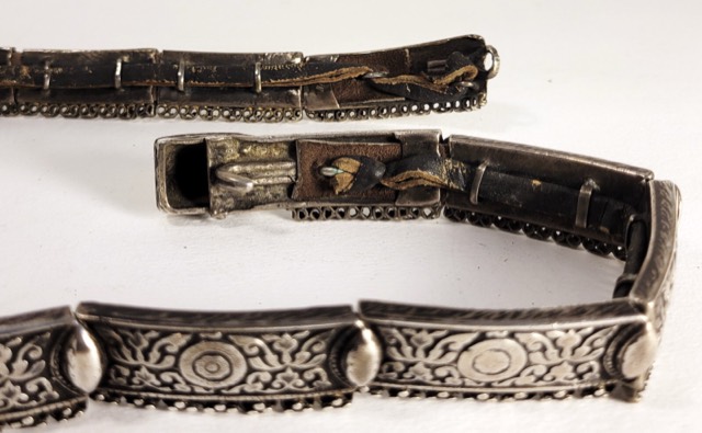 Caucasian Niello Silver Belt with Russian Maker's Mark, photograph 3