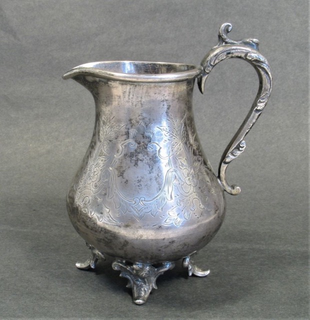 Ottoman Silver Creamer with the Tughra of Abdülhamid II, photograph 4