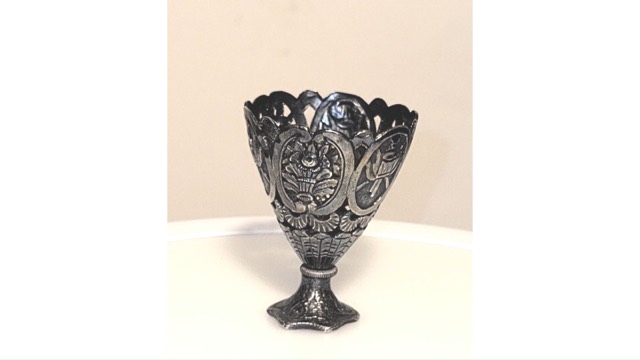Ottoman Silver Zarf for a Turkish Coffee Cup, photograph 2
