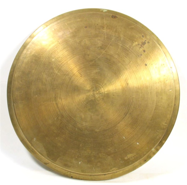 Engraved Korean Brass Tray, Dated 1952, photograph 4