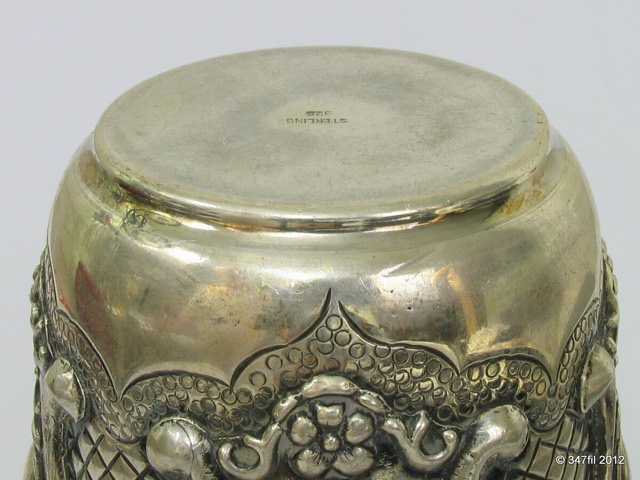 Sterling Silver Kiddush Cup, Hebrew Inscribed, photograph 8