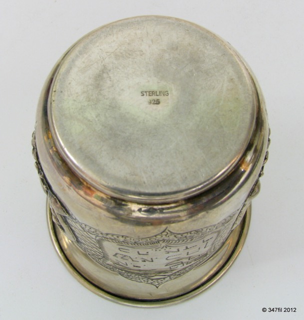 Sterling Silver Kiddush Cup, Hebrew Inscribed, photograph 9