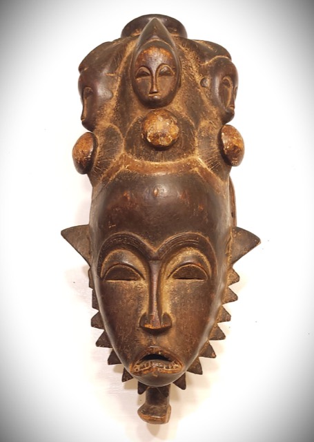 Baule Carved Wood Mask, Ivory Coast