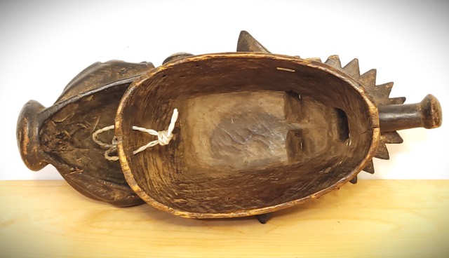 Baule Carved Wood Mask, Ivory Coast, photograph 6