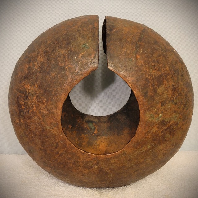 Large Hammered Copper Anklet, Congo