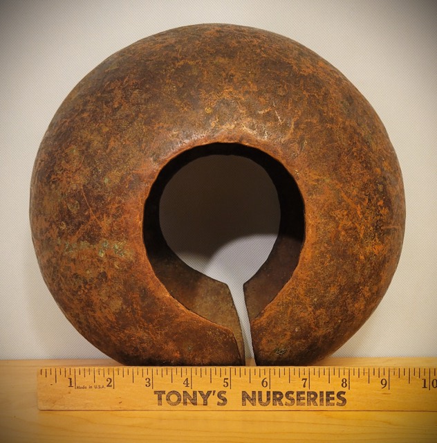 Large Hammered Copper Anklet, Congo, photograph 4