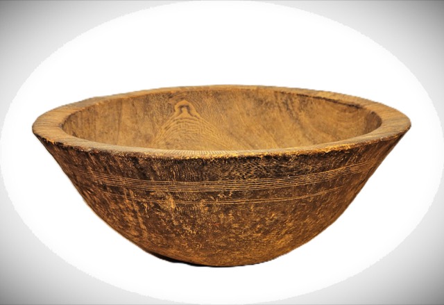Large Carved Wood Bowl, Tuareg