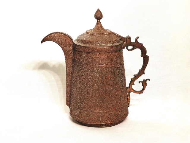 Kashmiri Engraved Copper Coffee Pot, Srinagar, photograph 7