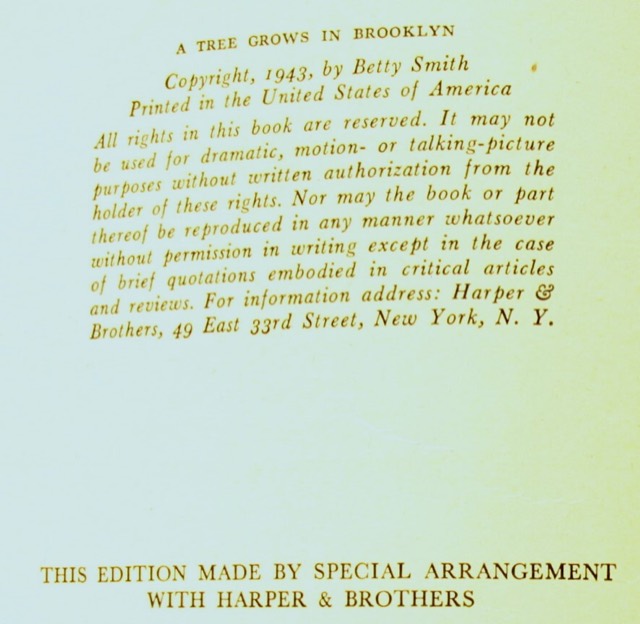 A Tree Grows in Brooklyn by Betty Smith, 1943, photograph 3