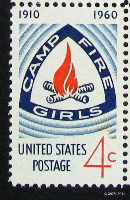 U.S. 4¢ Camp Fire Girls 50th Anniversary, Scott #1167, photograph 2