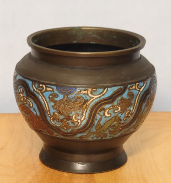 Chinese Cloisonné Vase with Dragon Motif