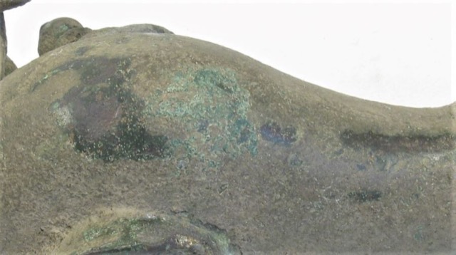 Byzantine Bronze Oil Lamp with Orthodox Cross, photograph 10