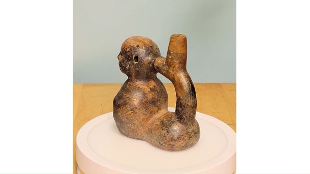 Chimú Whistling Stirrup-Spout Vessel, photograph 2
