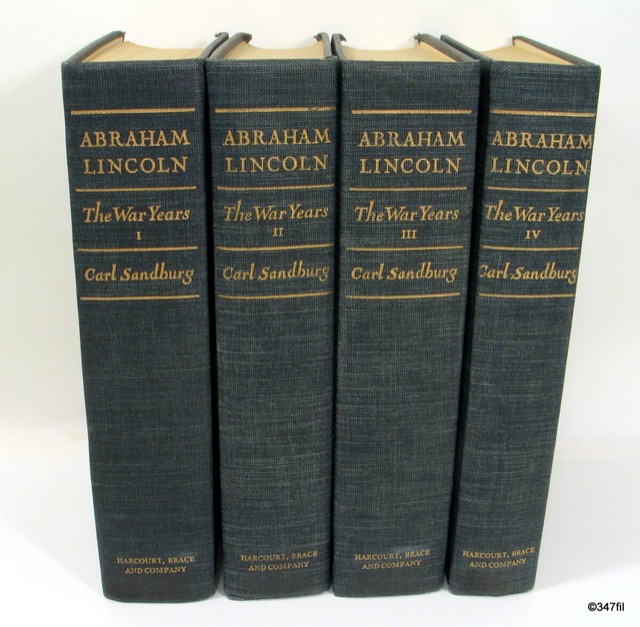 Abraham Lincoln: The War Years, Carl Sandburg, 4 Volumes