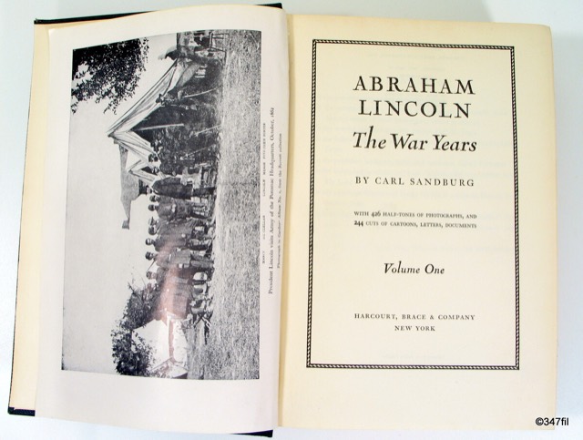 Abraham Lincoln: The War Years, Carl Sandburg, 4 Volumes, photograph 2