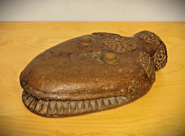 Benin-Style Cast Bronze Snake Head, photograph 4
