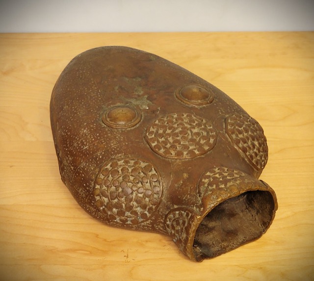 Benin-Style Cast Bronze Snake Head, photograph 5