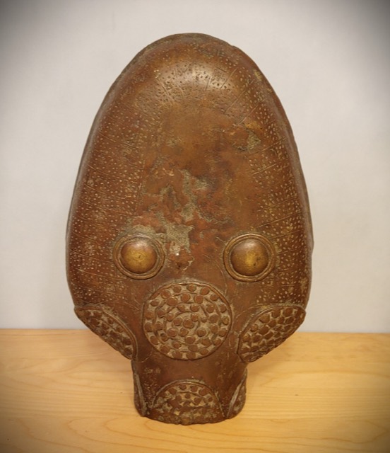 Benin-Style Cast Bronze Snake Head, photograph 7