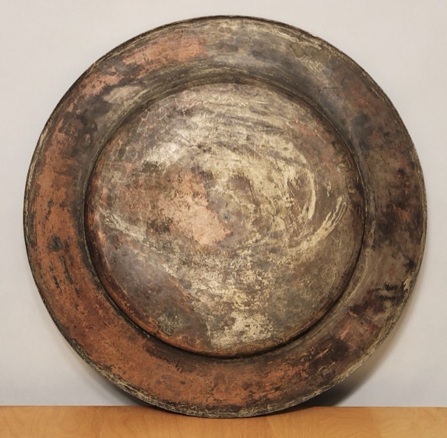 Armenian Church Alms Dish, Engraved Copper Charger, photograph 4