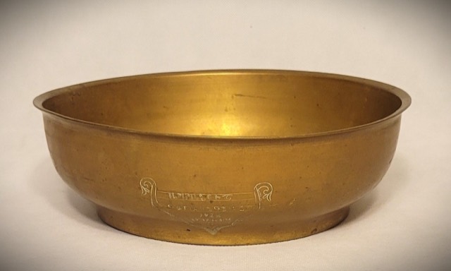 Inscribed Armenian Brass Bowl, Dated 1926
