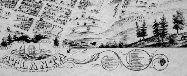 Bird's Eye View of Atlanta, after A. Ruger, 1871, photograph 2