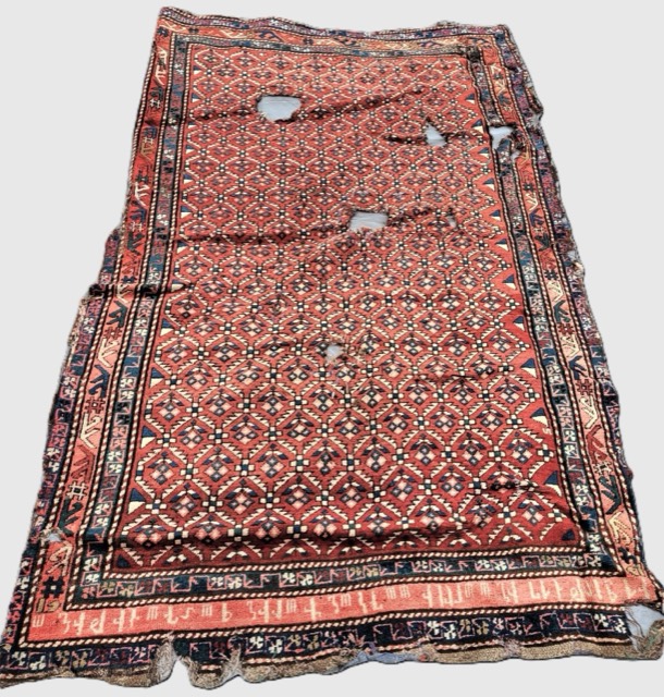Armenian Memorial Rug, Dated 1916, Inscribed Karabakh, photograph 3