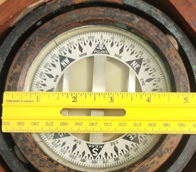 Polaris Manufacturing Co. Gimballed Marine Compass, photograph 7