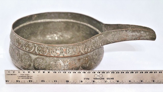 Ottoman Tinned Copper Pouring Vessel, Mamluk Revival, photograph 4