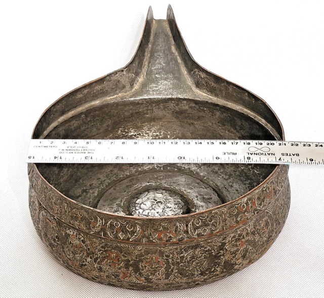 Ottoman Tinned Copper Pouring Vessel, Mamluk Revival, photograph 5