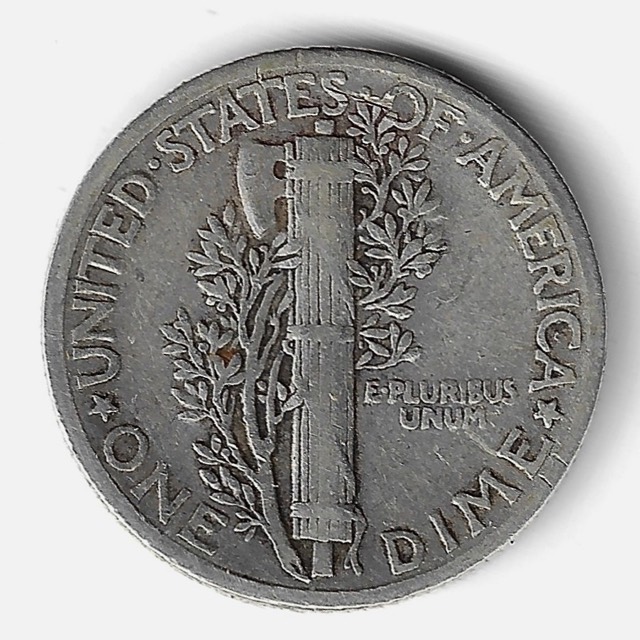 1941-P Mercury Winged Liberty Silver Dime, Philadelphia Mint, photograph 2