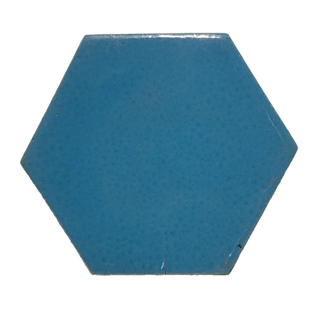 Hexagonal Turquoise-Glazed Kütahya Tile, photograph 2