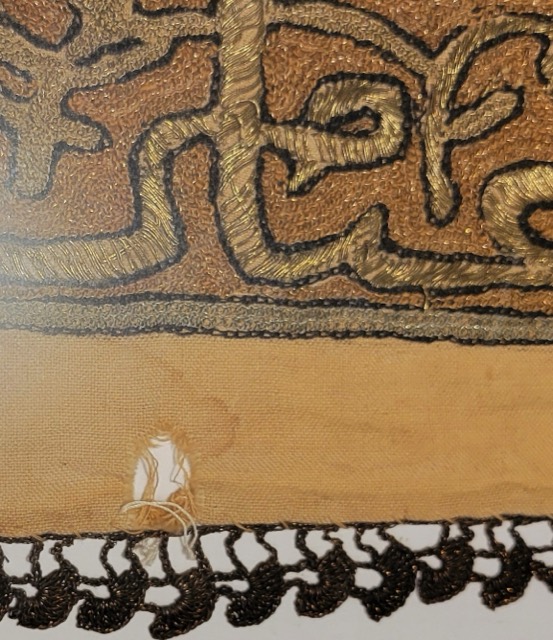 Ottoman Metal-Thread Panel with the Tughra of Abdul Hamid II, photograph 6