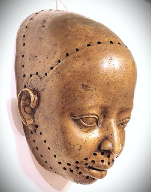 Cast Bronze Mask in the Ife Manner, Yoruba Peoples, photograph 3
