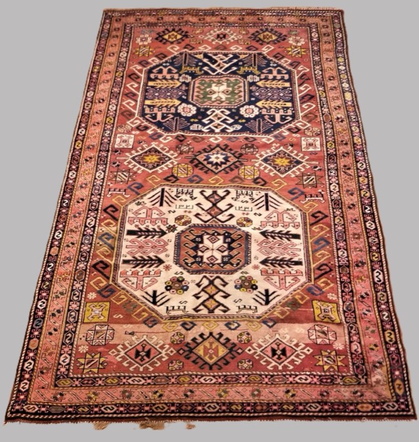 Caucasian Göbekli Kazak Rug, Dated ١٣٢١ (1904), photograph 2