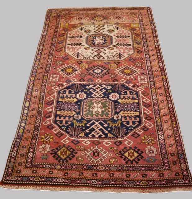 Caucasian Göbekli Kazak Rug, Dated ١٣٢١ (1904), photograph 10
